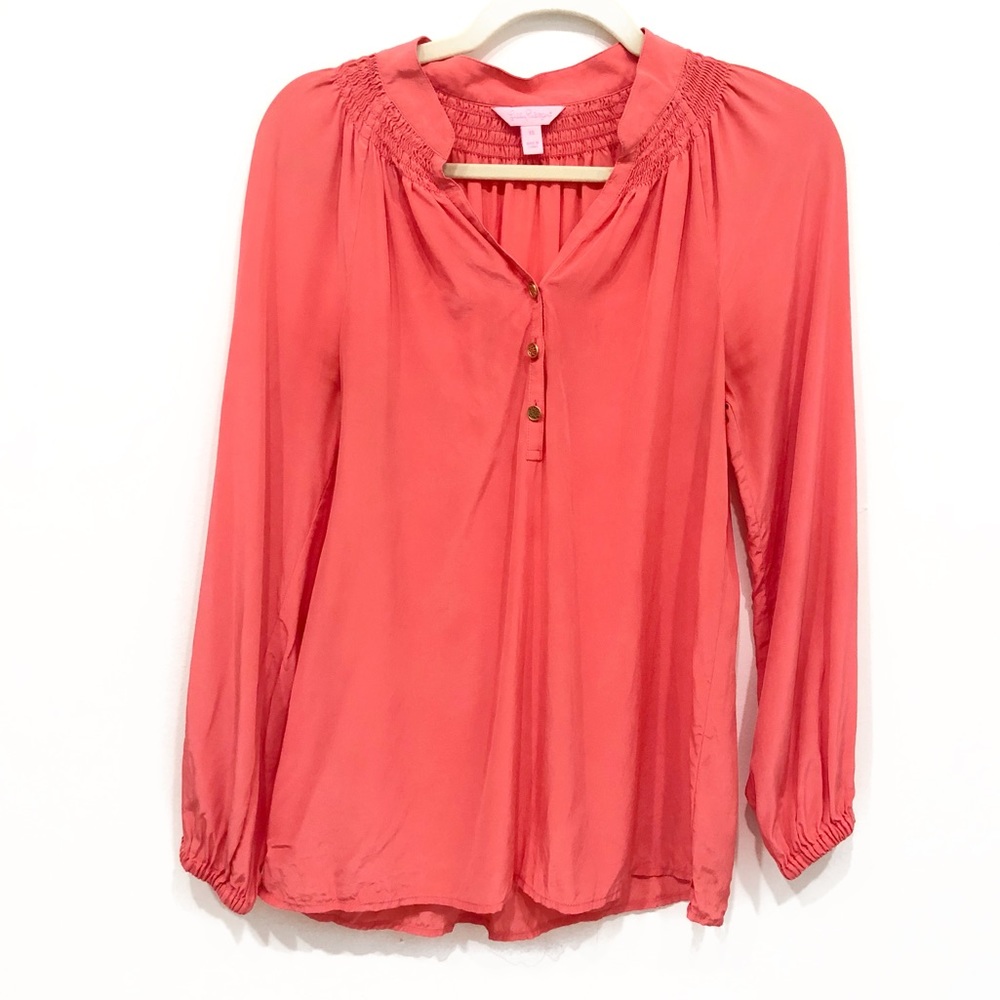 Lilly Pulitzer | Silk Pink Elsa Blouse | XS